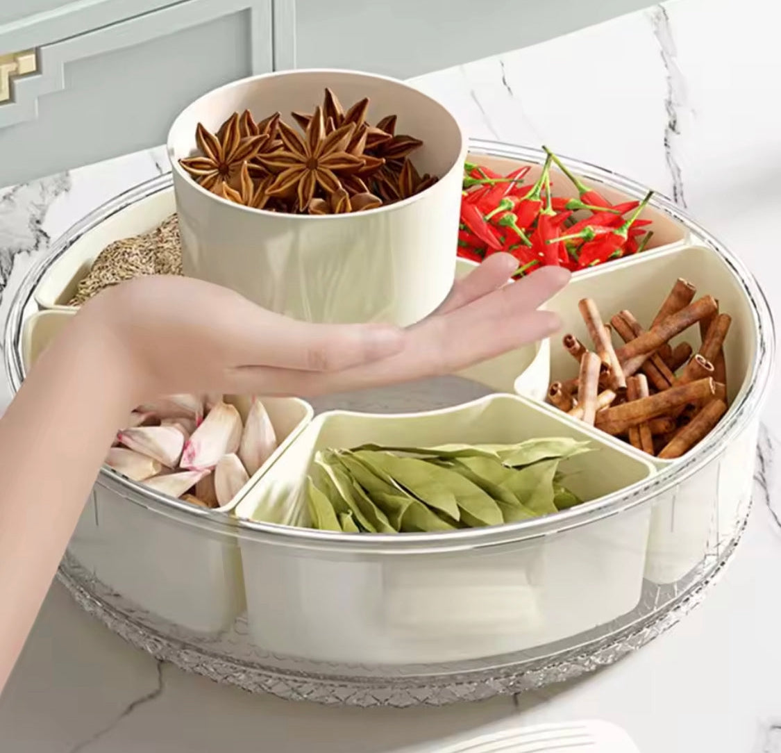 Multi Grids Seasoning Storage Box, Transparent Divided Serving Tray With Lid, Fruits Nuts Candy Spice Storage Box, Snack Container Multi Grids Seasoning Storage Box, Transparent Divided Serving Tray With Lid, Fruits Nuts Candy Spice Storage Box, Snack Container